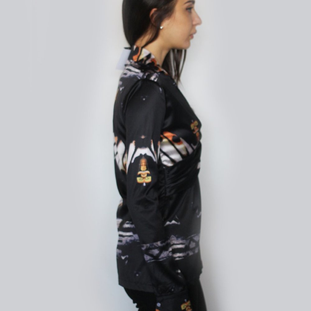 Colorful Pattern Blouse-1710 - Picture 4 of 11